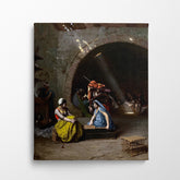 Almehs Playing Draughts, 1846, Kanvas Tablo