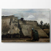 A Peasant Woman Digging in Front of Her Cottage, 1885, Kanvas Tablo