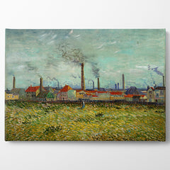 Factories at Clichy, 1887, Kanvas Tablo
