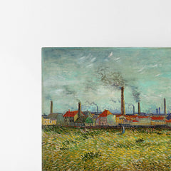 Factories at Clichy, 1887, Kanvas Tablo