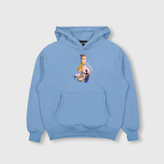 LADY w an ERMINE HOODIE