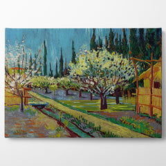 Orchard Bordered by Cypresses, 1888, Kanvas Tablo