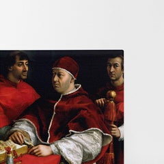 Portrait Of Pope Leo X With Cardinals Giulio De Medici And Luigi De Rossi, 1518, Kanvas Tablo