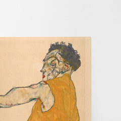 Self Portrait In Yellow Vest, 1914, Kanvas Tablo