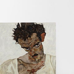 Self Portrait With Lowered Head, 1912, Kanvas Tablo