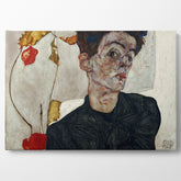 Self Portrait With Physalis, 1912, Kanvas Tablo