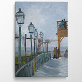 Terrace and Observation Deck at The Moulin De Blute Fin, Montmartre, 1887, Kanvas Tablo