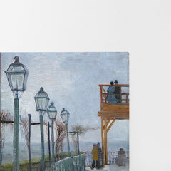 Terrace and Observation Deck at The Moulin De Blute Fin, Montmartre, 1887, Kanvas Tablo