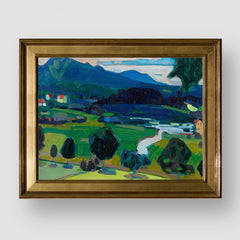 View over the Staffelsee, 1908, Wassily Kandinsky, Premium Tablo
