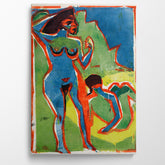 Bathing Women - Moritzburg, 1910, Kanvas Tablo