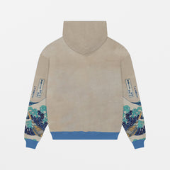 Kanagawa Oki Nami Ura, 1832, Oversize Hoodie