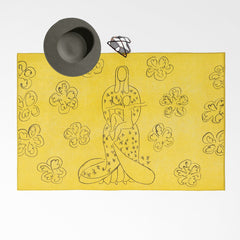 Composition fond bleu, 1951, Plaj Havlusu