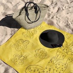 Composition fond bleu, 1951, Plaj Havlusu