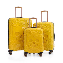 Sarı Kuru Kafa - HH - Polikarbon 3'lü Valiz Seti
