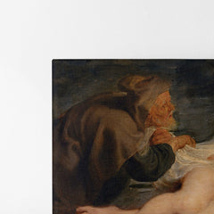 Hermit and Sleeping Angelica, 1626, Kanvas Tablo