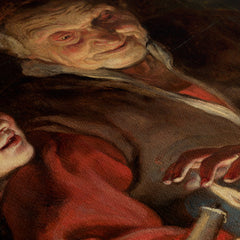 Two Women with a Candle, 1617, Kanvas Tablo