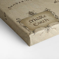 Middle Earth Map, Kanvas Tablo
