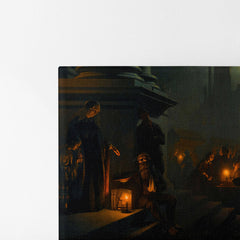 Charity İn The Night Market, 1851, Petrus Van Schendel, Kanvas Tablo