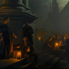 Charity İn The Night Market, 1851, Petrus Van Schendel, Kanvas Tablo