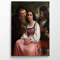 Entre La Richesse Et L’amour, 1869, William Bouguereau, Kanvas Tablo
