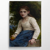 Girl With An Apple, 1905, William Bouguereau, Kanvas Tablo