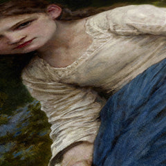 Girl With An Apple, 1905, William Bouguereau, Kanvas Tablo