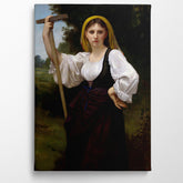 La Faneuse, 1870, William Bouguereau, Kanvas Tablo