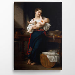 Premières Caresse, 1901, William Bouguereau, Kanvas Tablo
