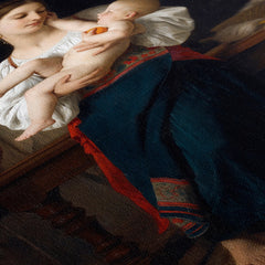 Premières Caresse, 1901, William Bouguereau, Kanvas Tablo