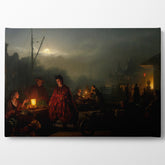 The Night Market, 1863, Petrus van Schendel, Kanvas Tablo