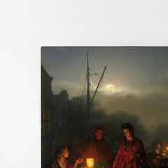 The Night Market, 1863, Petrus van Schendel, Kanvas Tablo