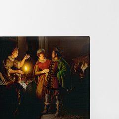 A Gingerbread Seller By Candlelight, 1838, Petrus Van Schendel, Kanvas Tablo