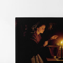 A Market Scene By Candlelight , 1857, Petrus Van Schendel, Kanvas Tablo