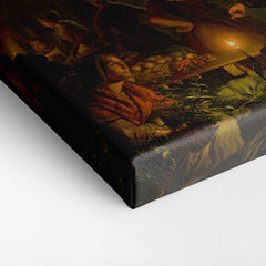 A Moonlit Vegetable Market On De Grote Markt, The Hague, 1855, Petrus Van Schendel, Kanvas Tablo