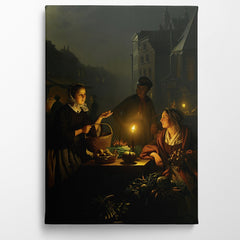A Vegetable Seller At The Groenmarkt, The Hague, 1851, Petrus Van Schendel, Kanvas Tablo