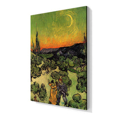 Hilal Altında Yürüyen Çift, 1890 Kanvas Tablo