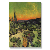 Hilal Altında Yürüyen Çift, 1890 Kanvas Tablo