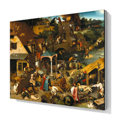 Hollanda Atasözleri, 1559, Kanvas Tablo