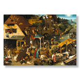 Hollanda Atasözleri, 1559, Kanvas Tablo