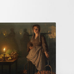Market By Candlelight, 1869, Petrus Van Schendel, Kanvas Tablo