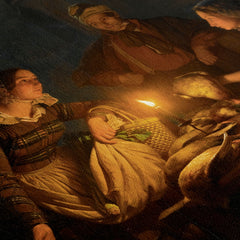 Moonlit Market In The Hague, 1842, Petrus Van Schendel, Kanvas Tablo