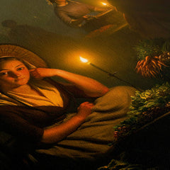 Night-Market In Amsterdam, With The Dam Palace And The Nieuwe Kerk In The Background , 1864, Petrus Van Schendel, Kanvas Tablo