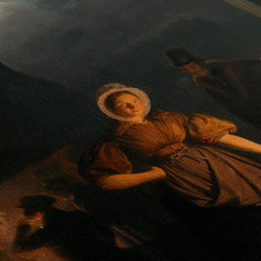 Night market in Rotterdam , 1870, Petrus Van Schendel, Kanvas Tablo