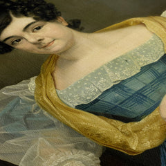 Portrait of Adriana Johanna van Wijck, Wife of Johannes Ploos Van Amstel, 1829, Petrus Van Schendel, Kanvas Tablo