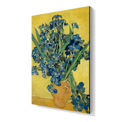Sarı Arka Plan Önünde İrisli Vazo, 1889, Kanvas Tablo