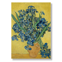 Sarı Arka Plan Önünde İrisli Vazo, 1889, Kanvas Tablo