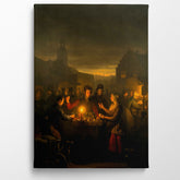 The Noordermarkt By Night, Amsterdam , 1840, Petrus Van Schendel, Kanvas Tablo