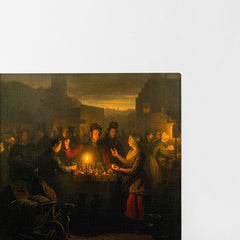 The Noordermarkt By Night, Amsterdam , 1840, Petrus Van Schendel, Kanvas Tablo
