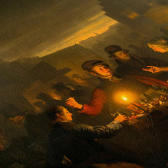 The Noordermarkt By Night, Amsterdam , 1840, Petrus Van Schendel, Kanvas Tablo