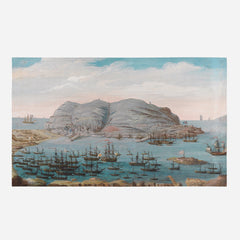 A view of Gibraltar harbour, 1839, Halı